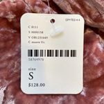 Free People NWT Yours Truly Mauve Crushed Velvet Cropped Peplum Top Size Small Photo 6