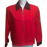 St. John  Sport by Marie Gray Red‎ Nautical Full Zip Blazer Size Small Photo 0