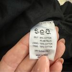 Sea New York Laura Metallic Fil Coupe Smocked Dress In Black Size 0 Photo 7