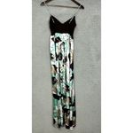 Candie's Babydoll Maxi Dress S Brown Mint Floral Y2K Coquette Boho Festival Photo 1