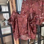 Anthropologie Midnight Bakery pajamas set tank top shorts western rust cowgirl hat boots satin Photo 2