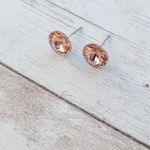 Stud Earrings Peachy Tone 3/8" Photo 1