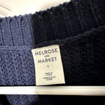 Melrose and Market ‎ Sleeveless Sweater Dress Navy Blue Womens Small Crochet Cotton Photo 2