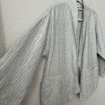 Eileen Fisher  Organic Linen Cotton Ticking Stripe Jacket size medium Photo 5