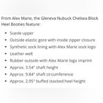 Alex Marie Gleneva Suede Leather Bootie Chelsea Block Heel Tan Camel Women’s 11 Photo 10