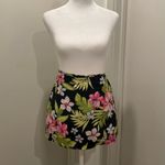 Catalina VTG Retro 80s  Black Pink & Green Tropical Floral Hawaiian Mini Skort Photo 2