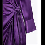 ZARA  Blogger's Fav| Satin Effect Wrap Dress Photo 6