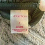 Xhilaration Scoop Neck Bikini Top Green and White‎ Polka Dots size small Photo 3