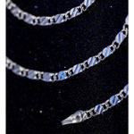 Boutique Flat Mariner Chain Necklace | White Gold Plated Silver Photo 3