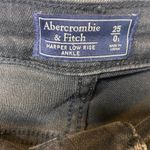 Abercrombie & Fitch Abercrombie Fitch Harper Low Rise Raw Ankle Stretch Skinny Jean 25 Short Black Photo 5