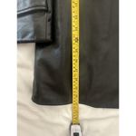 Marvin Richards J. Percy For Genuine Black Leather Coat Double Breasted Small Photo 7