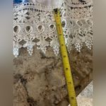 Of the Shoulder Smocked Dress Juniors M White Flutter sleeves Blue Floral Lace Size undefined Photo 7
