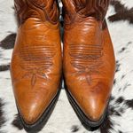 Vintage Real Leather Cowboy Boots Festival Rave Burning Man B22 Brown Size 6.5 Photo 5