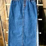 No Boundaries Vintage Denim Long Skirt with side slits and rhinestones skirt Juniors 7 Photo 0