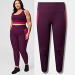 Torrid NWT  Performance Rib Full Length Active Legging Winter Bloom Berry Wine Photo 1