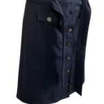 Talbots Bella Button A Line Navy Blue Skirt Photo 5