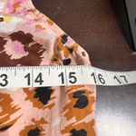 Paige  Women's Silk Cami Top Cream Tan Camel Floral Print Sleeveless S Photo 9