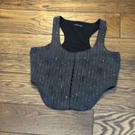 Maniere De Voir Rhinestone denim corset C25 Photo 2