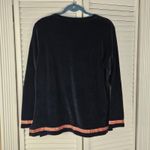Michael‎ Simon Lite Womens Black Velour Velvet Christmas Sweater Medium Photo 1