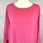Violet+Claire  bright pink long tie sleeve blouse top size large Photo 2