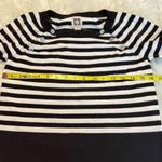 Anne Klein Striped Color Block Sweater Top Women’s Size Small Snap Detail Soft Photo 5