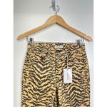 Good American High Waist Crop Jeans Tan Brown Zebra 4/27 NWT Photo 4