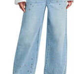 BLANK NYC New  The Franklin Ribcage Embellished Wide Leg Jeans Size 31 Photo 0