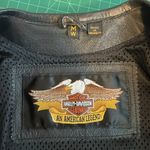 Harley Davidson Women M Black Vented Perforated Leather Jacket 98115 Photo 9