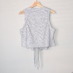 Zyia  Active Infinity Wrap Tank Crop Top Womens Size XL Space Dye Light Gray Photo 3