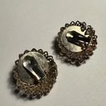 Cha Cha Vintage  Dangly Rhinestones Gold Tone Clip-on Clip On Earrings Photo 3