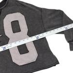 Boutique Oversized Quilted Star Patch Boxy Retro Raglan Sweatshirt Photo 3