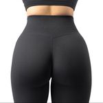 Ruuhee Seamless Leggings Women High Waist Workout Butt Lifting Fitness Yoga New! Black Size M Photo 2