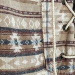 Entro  Southwestern Print Dress Tassels Lace Up Western Aztec Cowgirl Mini Photo 2