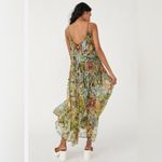 Evereve Free People NWT  Dress Green Floral Medium Flowy Beach Vacation Photo 1