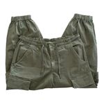 Anthropologie Pilcro Ditsy Embroidered Cargo Pants Basil Green Size L NEW Photo 5