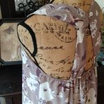 Peach Love California Grey Cream & Purple Floral Dress Photo 2