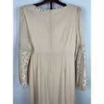 Lulus Modern Menagerie Blush Lace Cutout Long Sleeve Midi Cottagecore Dress Sz L Photo 10