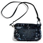 PINK - Victoria's Secret Victoria’s Secret 2012 Sequinned adjustable crossbody Bag, midnight blue 9”x6” Photo 1