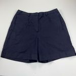 Brooks Brothers  Women’s Flat Front Chino Shorts Navy Blue Size 12 Photo 0