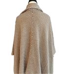 Chico's Sweater Shawl, One Size fits All, cream and brown zigzag Photo 1