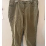 Lane Bryant  green mid rise Boyfriend capri jeans women's size 18 Photo 0