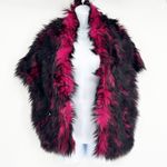 NWT Jennafer Grace Handmade Sangre Faux Fur Collar Shawl Cherry Blossom Lined Pink Photo 1
