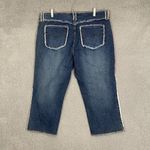 Route 66 Jeans Women 20 Blue Dark Wash Frayed Cropped Denim Photo 3