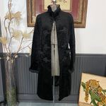 Cuero Faux Lamb Fur Coat w Real Rabbit Fur Trim Steampunk Victorian Photo 2