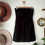 SNDY’S Romi Linen Mini Dress strapless black Womens SIZE SMALL cocktail date Photo 1
