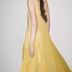 ZARA  butter mustard Yellow Maxi Dress flowy bohemian midi summer vacation Photo 9