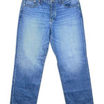 Madewell Jeans Womens 32 Blue Low-Slung Straight 100% Cotton Button Fly USA Photo 0