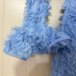 ASOS Luxe 3D Ruffle Bardot Mini Dress Blue Size 4 Off Shoulder Party Dress NWOT Photo 7