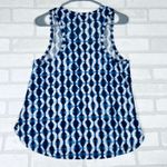 Athleta  Women's Tank Top Sleeveless‎ Blue White Diamond Pattern Athleisure Small Photo 11