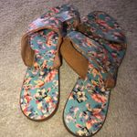 Joie a la Plage Women's US Size 6 EUR 36 Sandals Slides Floral Leather Italy Photo 4